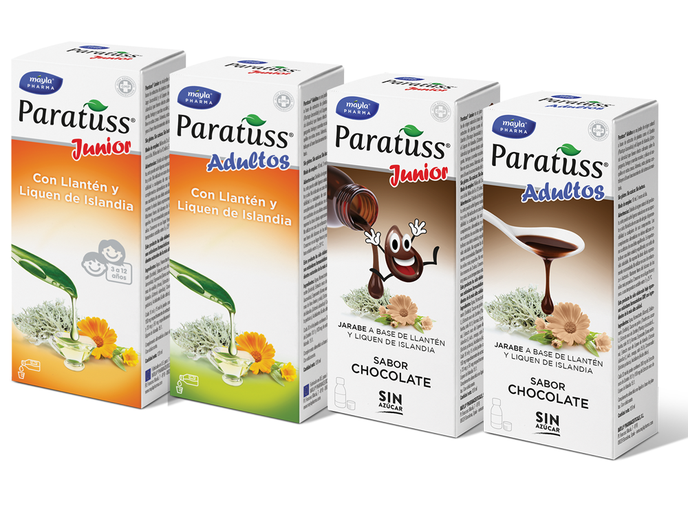 Paratuss  chocolate<br />
Junior y Adultos | Mayla® Pharma