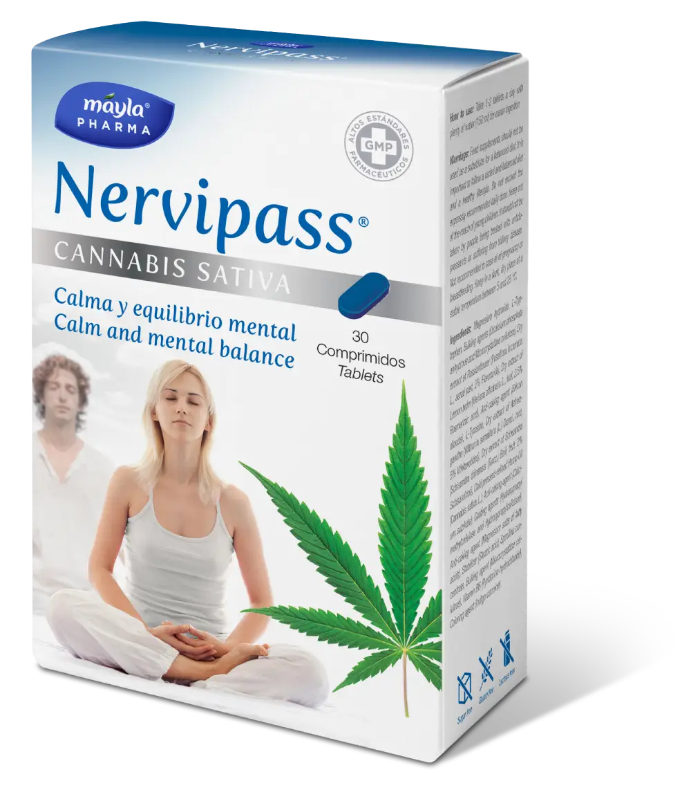 Nervipass Cannabis Sativa, Mayla Pharma product for calm