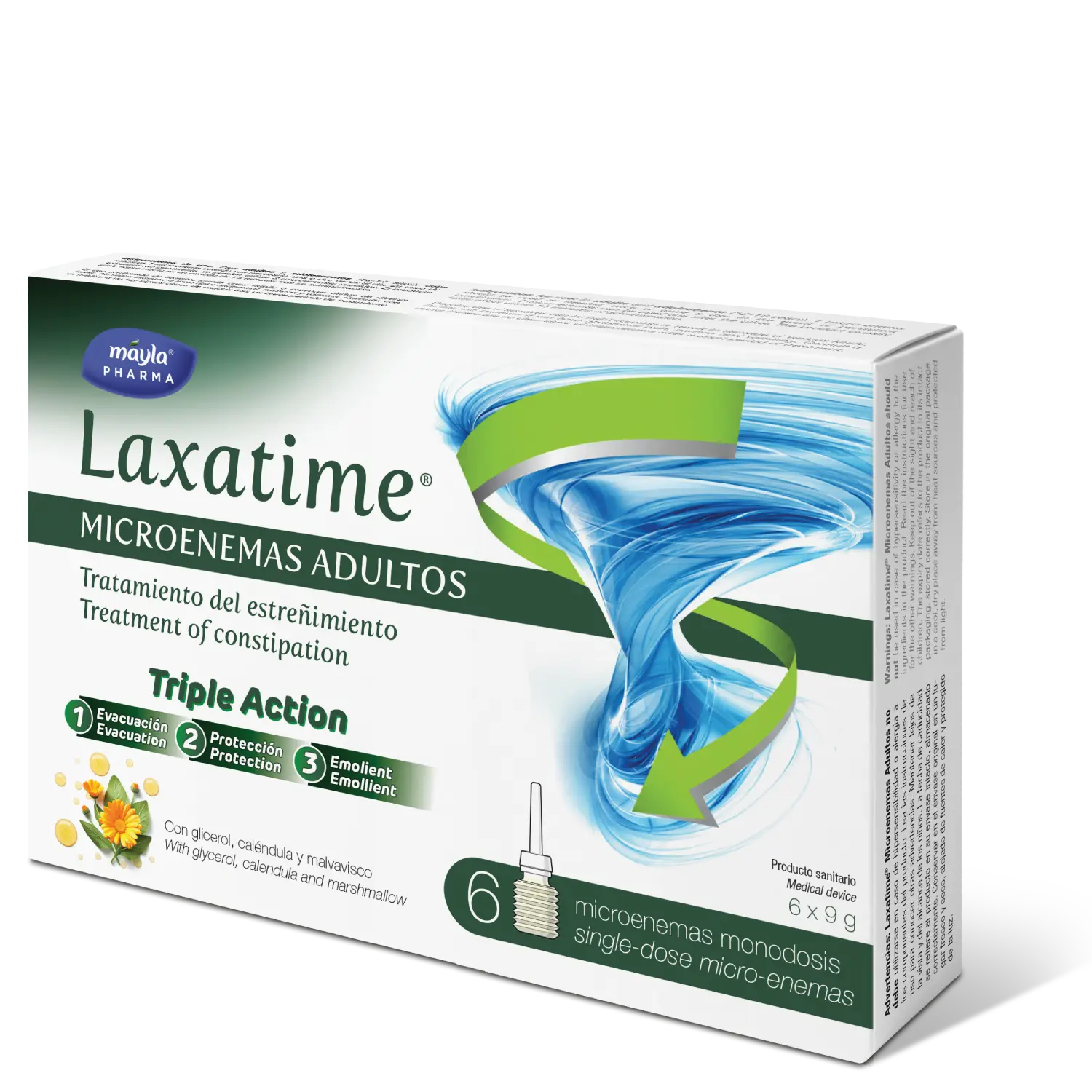 Laxatime - Tratamiento del estreñimiento con triple acción<br />
